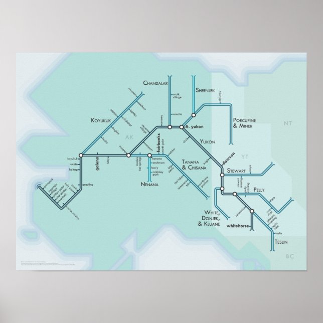 Póster Río Yukón 15" x 20" (Frente)