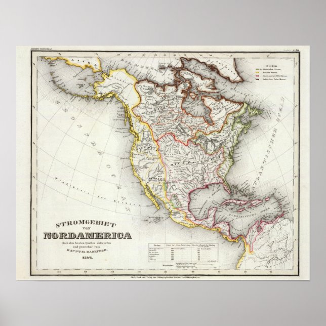 Póster Ríos de América del Norte (Frente)