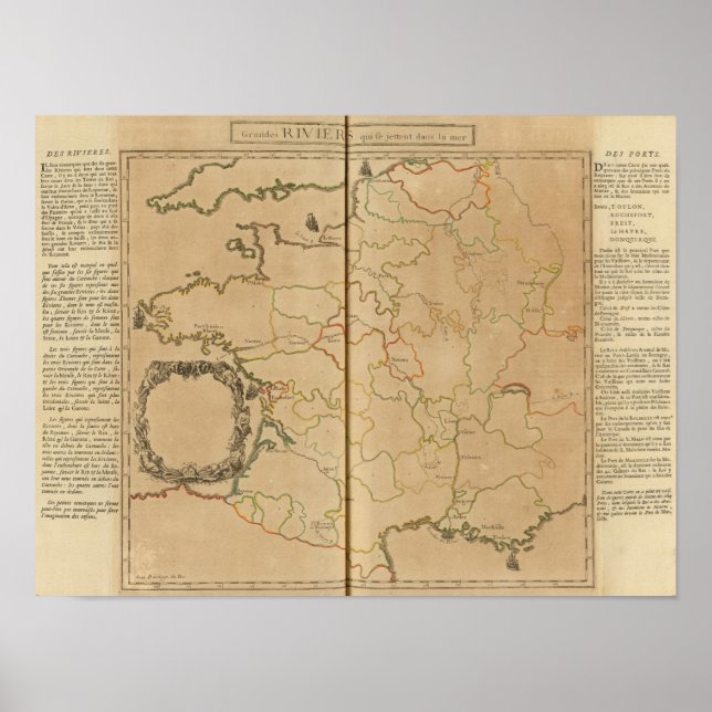 Póster Ríos de Francia (Frente)