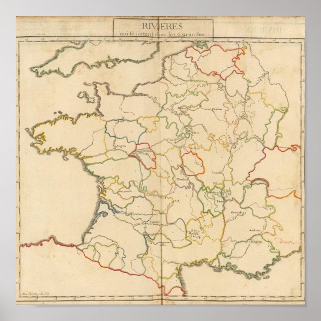 Póster Ríos de Francia (Frente)