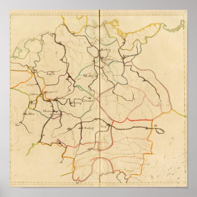 Póster Ríos y valles de Alemania (Frente)
