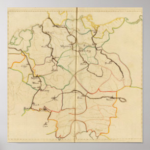 Póster Ríos y valles de Alemania