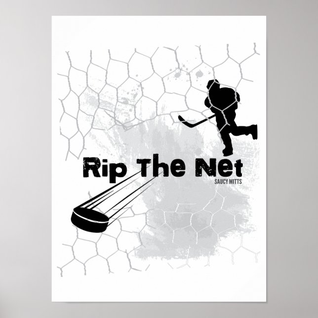 Póster Rip El Poster Gris Jugador De Hockey Neto (Frente)