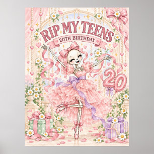 Póster RIP Mis Años de Adolescente Fiesta de Cumpleaños 2