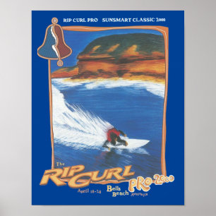 Póster Ripcurl Pro 2000, Competencia Surf