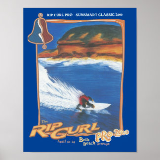 Póster Ripcurl Pro 2000, Competencia Surf