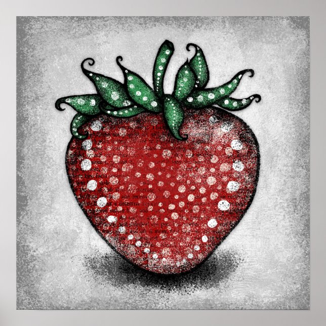 Póster Ripe Strawberry Poster Wall Art (Frente)