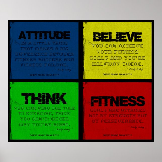 Póster Ripped for Fitness Quotes Collage (Frente)