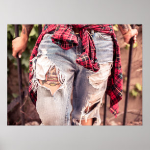 Póster Ripped Jeans & Tattoo poster