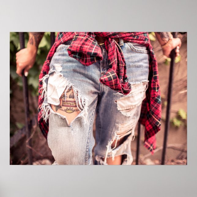 Póster Ripped Jeans & Tattoo poster (Frente)
