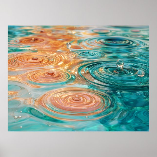 Póster Ripples of Tranquility Abstract Water Harmony (Frente)