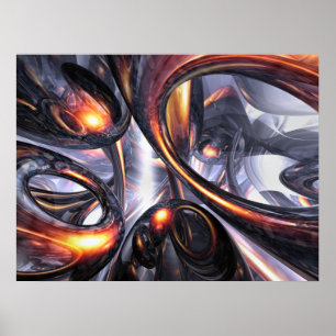 Póster Rippling Fantasy Abstract Poster