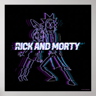 Póster RIQUEZA Y MORTY™  Rick Y Mortalidad Desgarrados
