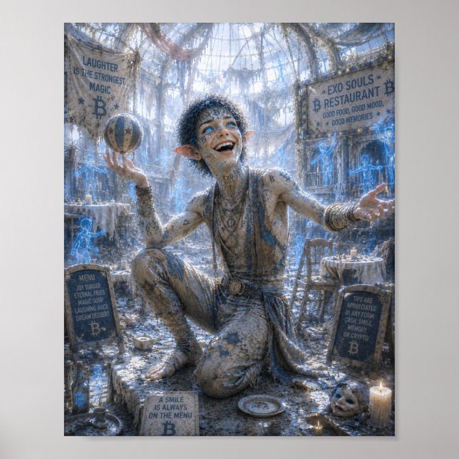 Póster Risa alegre / Acróbata de circo / Restaurante (Frente)