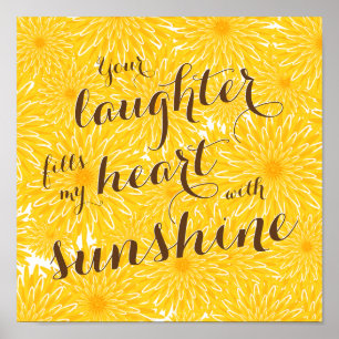 Póster risas sentimentales llenan mi corazón de dientes d