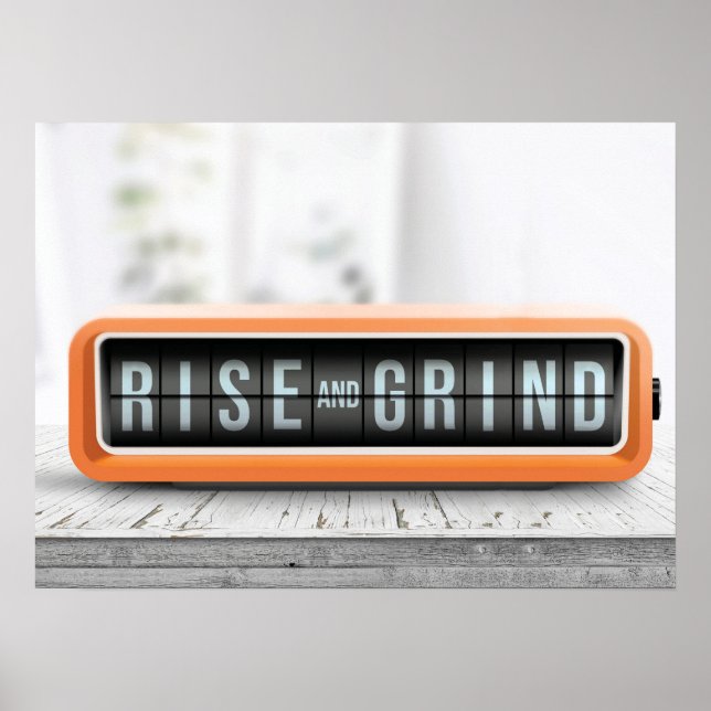 Póster Rise and Grind - Success, Hustle, Motivational (Frente)