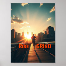 Rise & Grind - Poster de la mañana motivacional