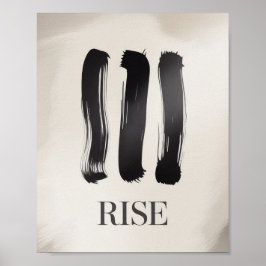 Póster Rise – Minimalist Inspirational Poster for Mental 