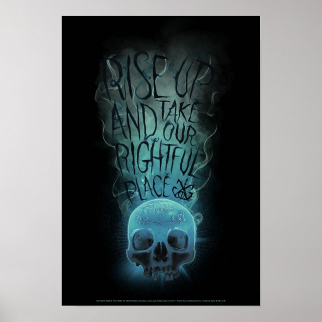 Póster "Rise Up" Skull & Smoke Graphic (Frente)