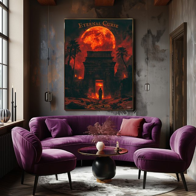 Póster Rising Mummy Halloween - Antigua Tumba y luna de s (Subido por el creador)