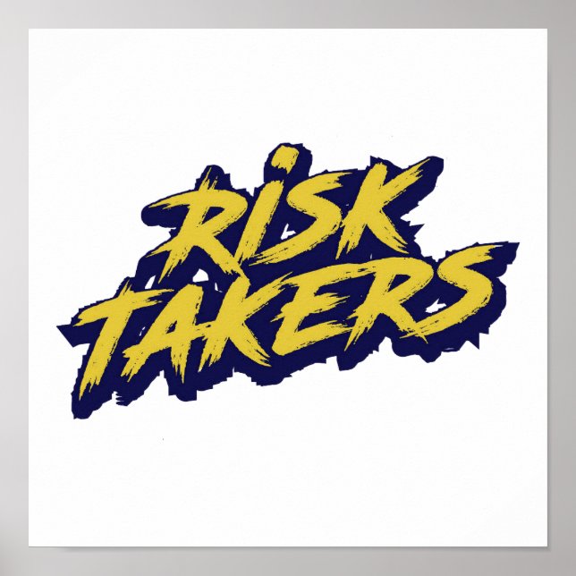 Póster "Risk Takers" Urban Style Typography (Frente)