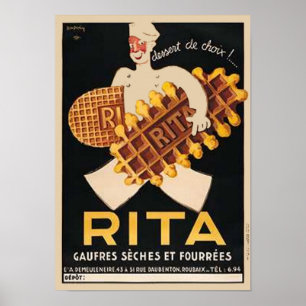 Póster Rita Biscuits Vintage Ad