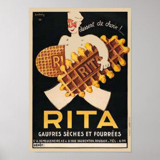 Póster Rita Biscuits Vintage Ad