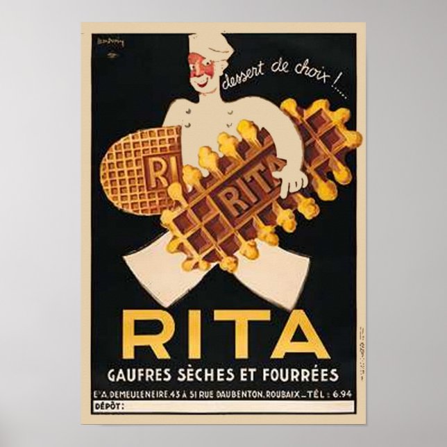 Póster Rita Biscuits Vintage Ad (Frente)
