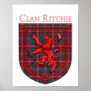 Póster Ritchie Tartan Scottish Plaid Lion Rampant