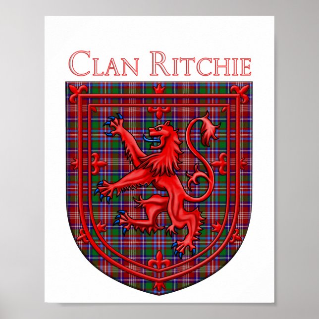 Póster Ritchie Tartan Scottish Plaid Lion Rampant (Frente)