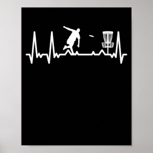 Póster Ritmo de frecuencia de pulso del golf del disco de