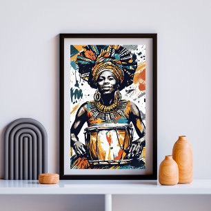 Póster Ritmo de su alma - Reina tribal del tambor IV
