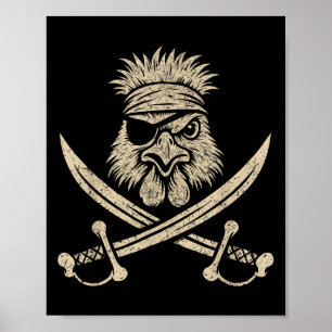 Póster Ritmo De Vintage Pollo De Silicio Y Crossbone Farm