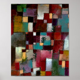 Póster Ritmo rojizo y amarillo violeta: Paul Klee 1920