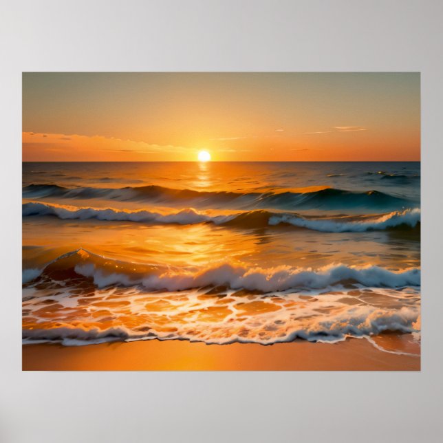 Póster Ritmos de la puesta del sol: Ballet de playa