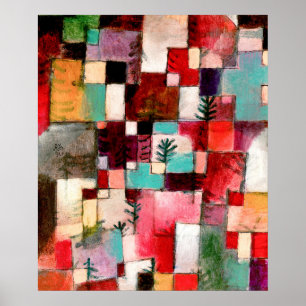 Póster Ritmos rojiverdes y violeta-amarillos de Paul Klee