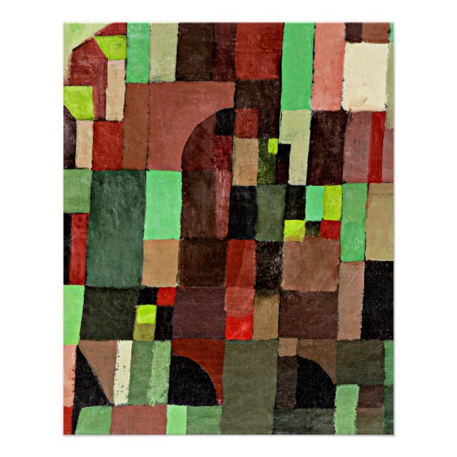 Póster Ritmos rojos, verdes y violetas-amarillos, (Anverso)