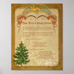 PÓSTER RITUAL DE CORTE DE ÁRBOL DE YULE