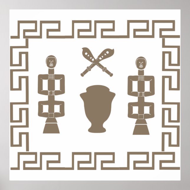 Póster ritual de guerrero de tribu africana (Frente)