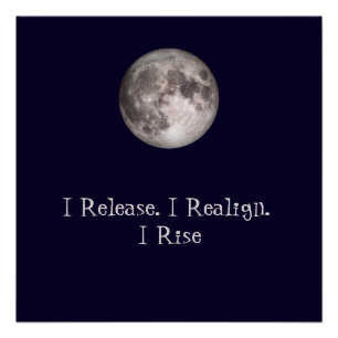 Póster Ritual de Luna Llena Libero Me Realineo Me Elevo