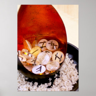 Póster Rituel de purification - Runes divinatoires