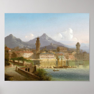 Póster Riva en el lago Garda   Johann Wilhelm Jankowsky
