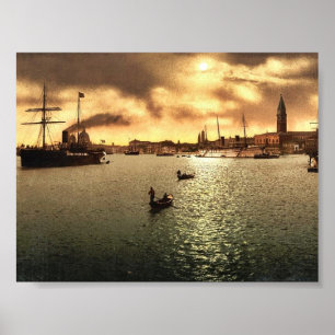 Póster Riva Schiavoni, visto desde S. Zaccane, Venecia, I