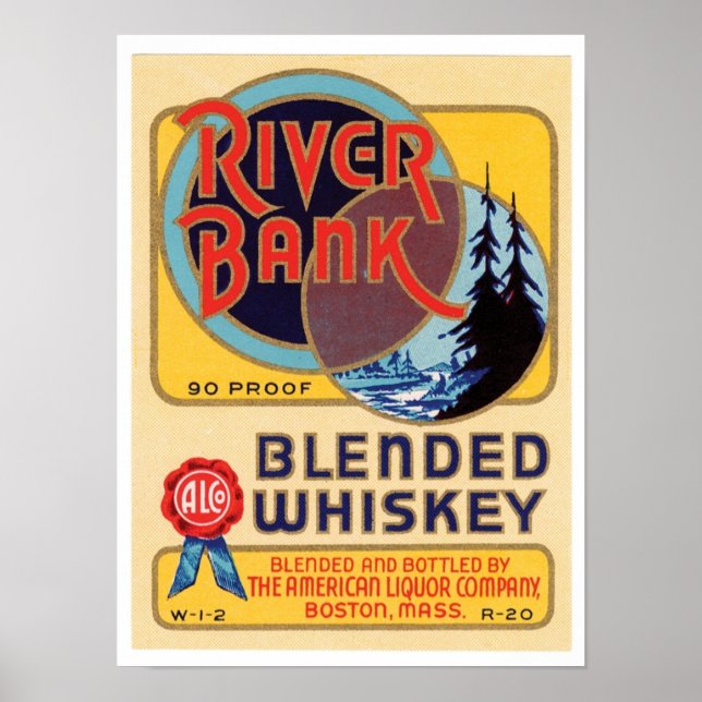 Póster River Bank Blended Whiskey (Frente)