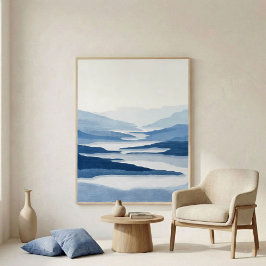Póster River Valley Abstract Wall Art