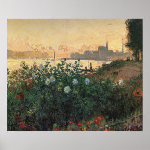 Póster Riverbank florido, Argentina - Claude Monet