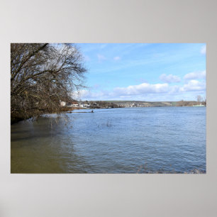 Póster Riverbank por Nierstein en Alemania