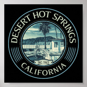 PÓSTER RIVERSIDAD CALIFORNIA DESERT CALIENTE SPINGS