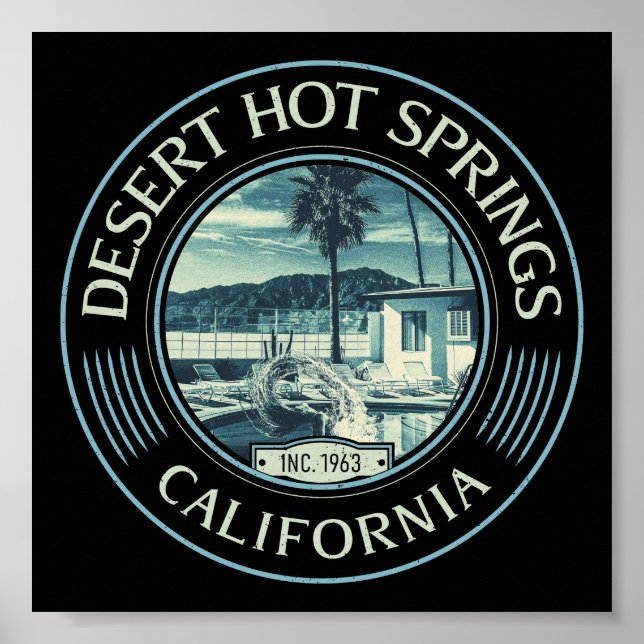 PÓSTER RIVERSIDAD CALIFORNIA DESERT CALIENTE SPINGS (Frente)
