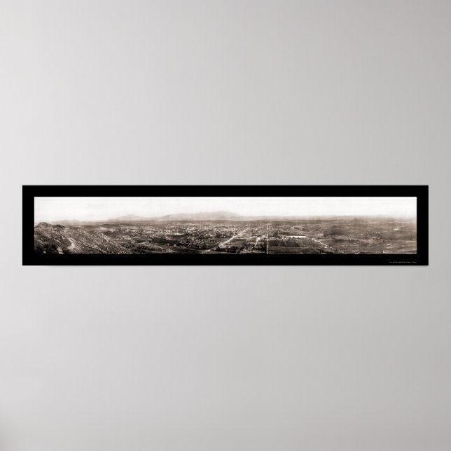 Póster Riverside CA Birdseye Photo 1908 (Frente)